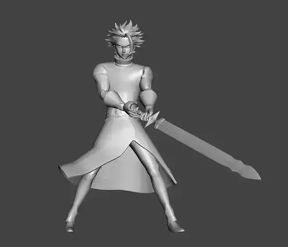 King Arthur and Excalibur Seven Deadly sins 3D Model 3D print model