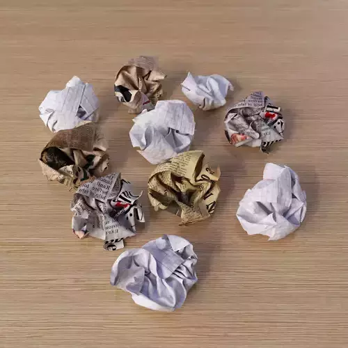 10 Different Crumpled Paper