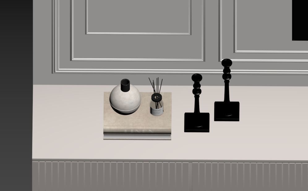 Tv Wall Set 10 3D model_13