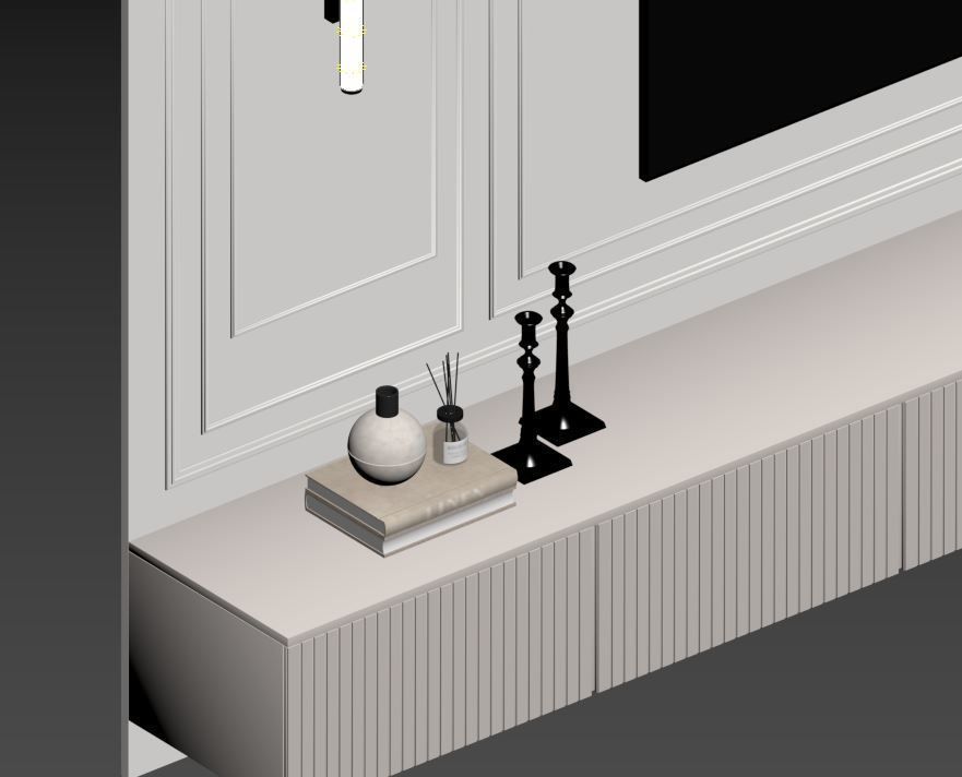 Tv Wall Set 10 3D model_12