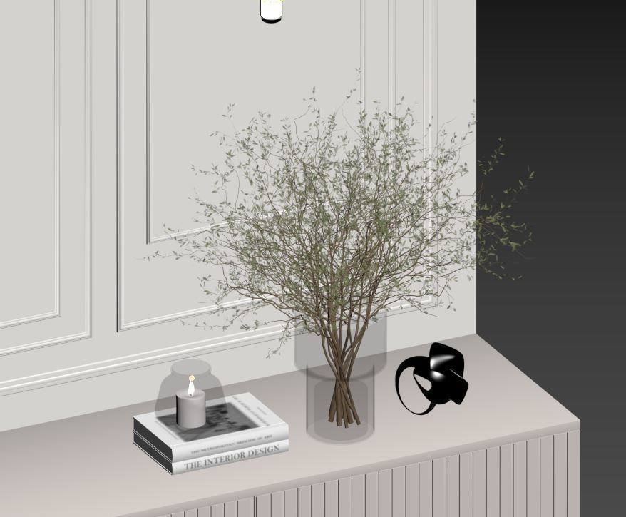 Tv Wall Set 10 3D model_9