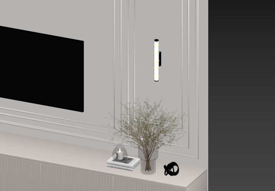 Tv Wall Set 10 3D model_10