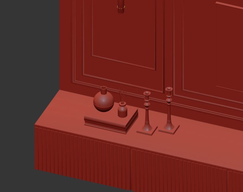 Tv Wall Set 10 3D model_19