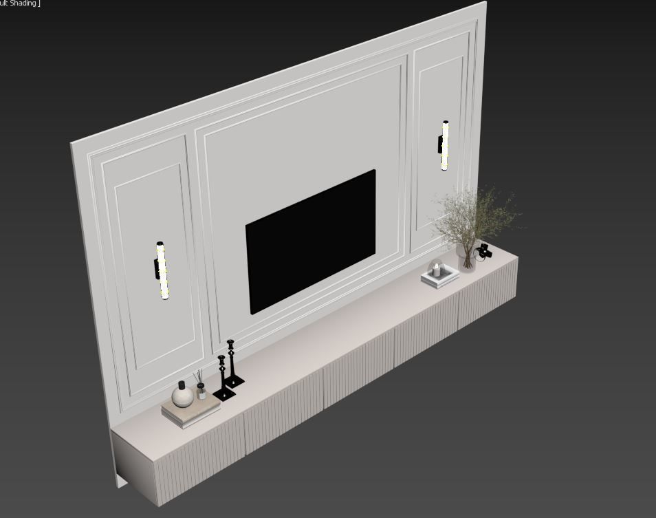 Tv Wall Set 10 3D model_5