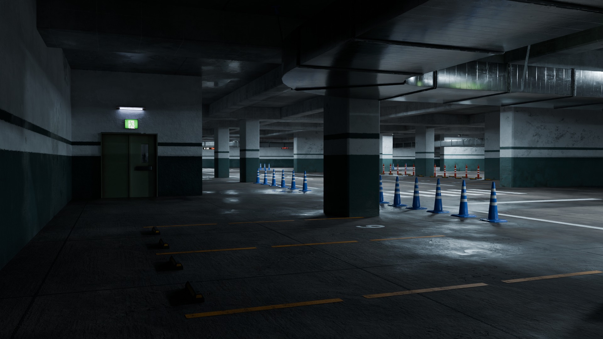 Parking Lot 3D model_8