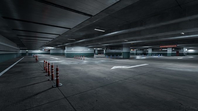 Parking Lot 3D model 5