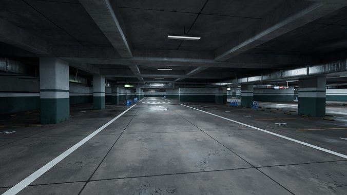 Parking Lot 3D model 2
