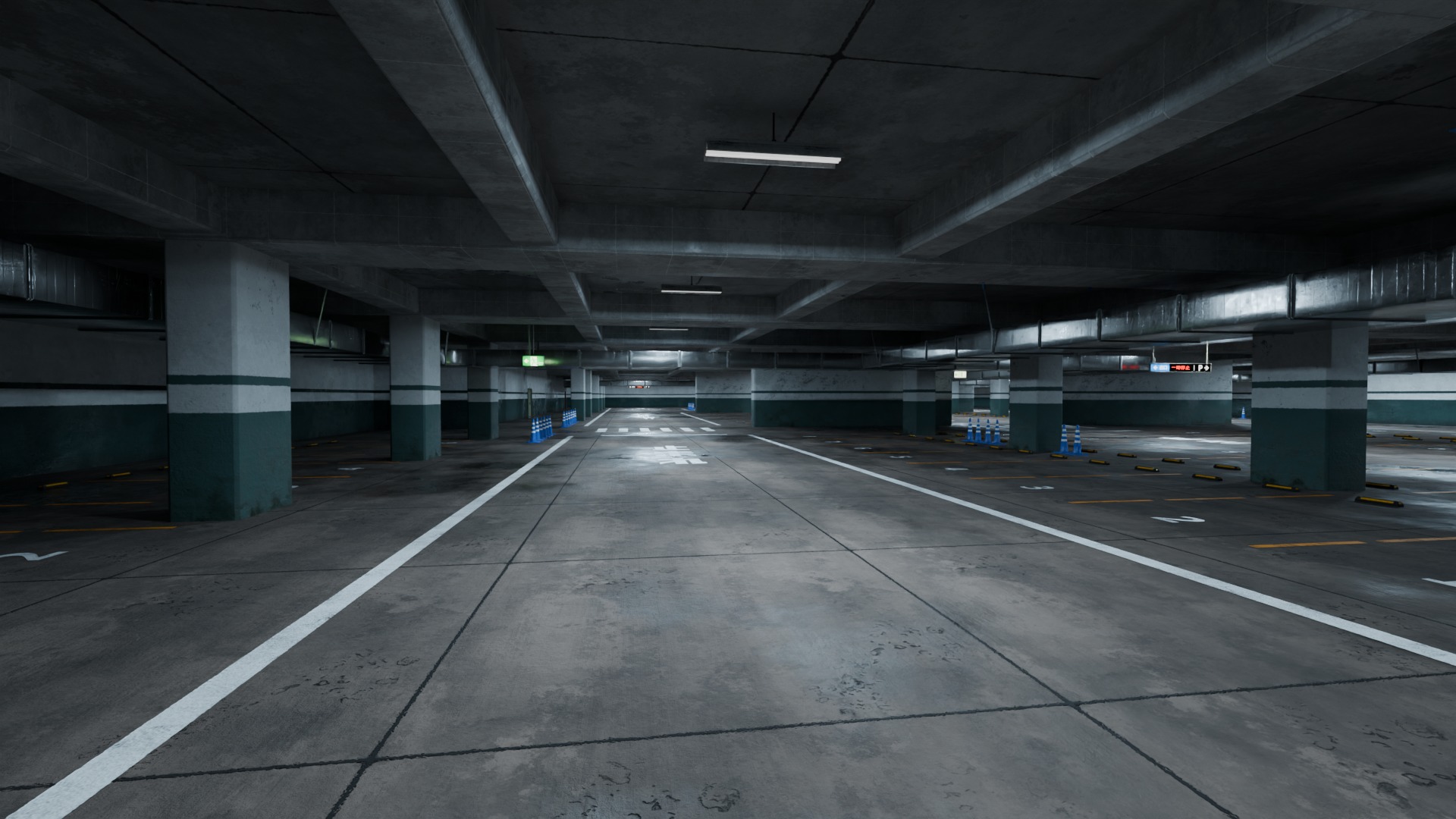 Parking Lot 3D model_2