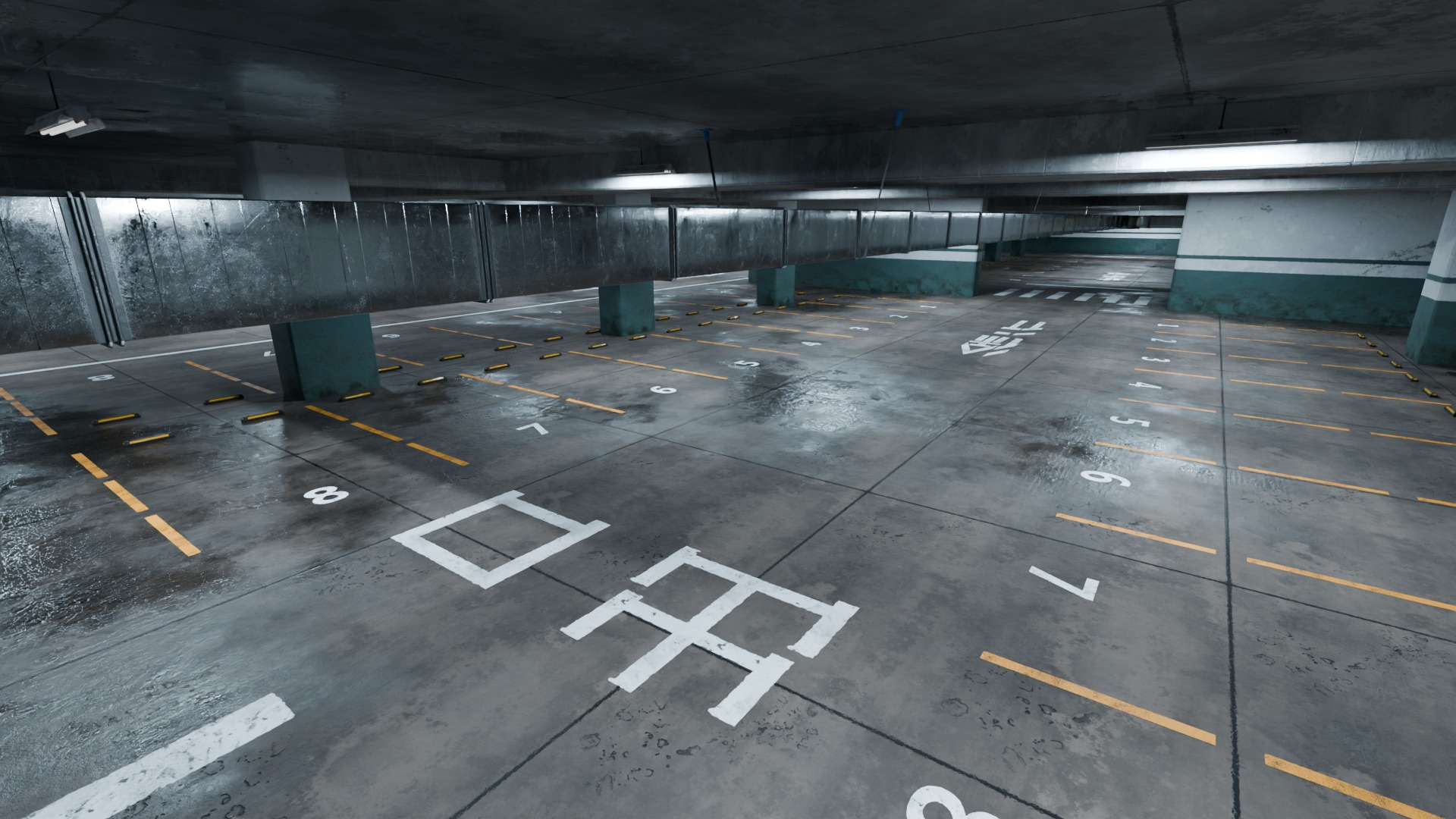 Parking Lot 3D model_4