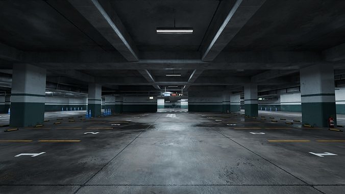 Parking Lot 3D model 6