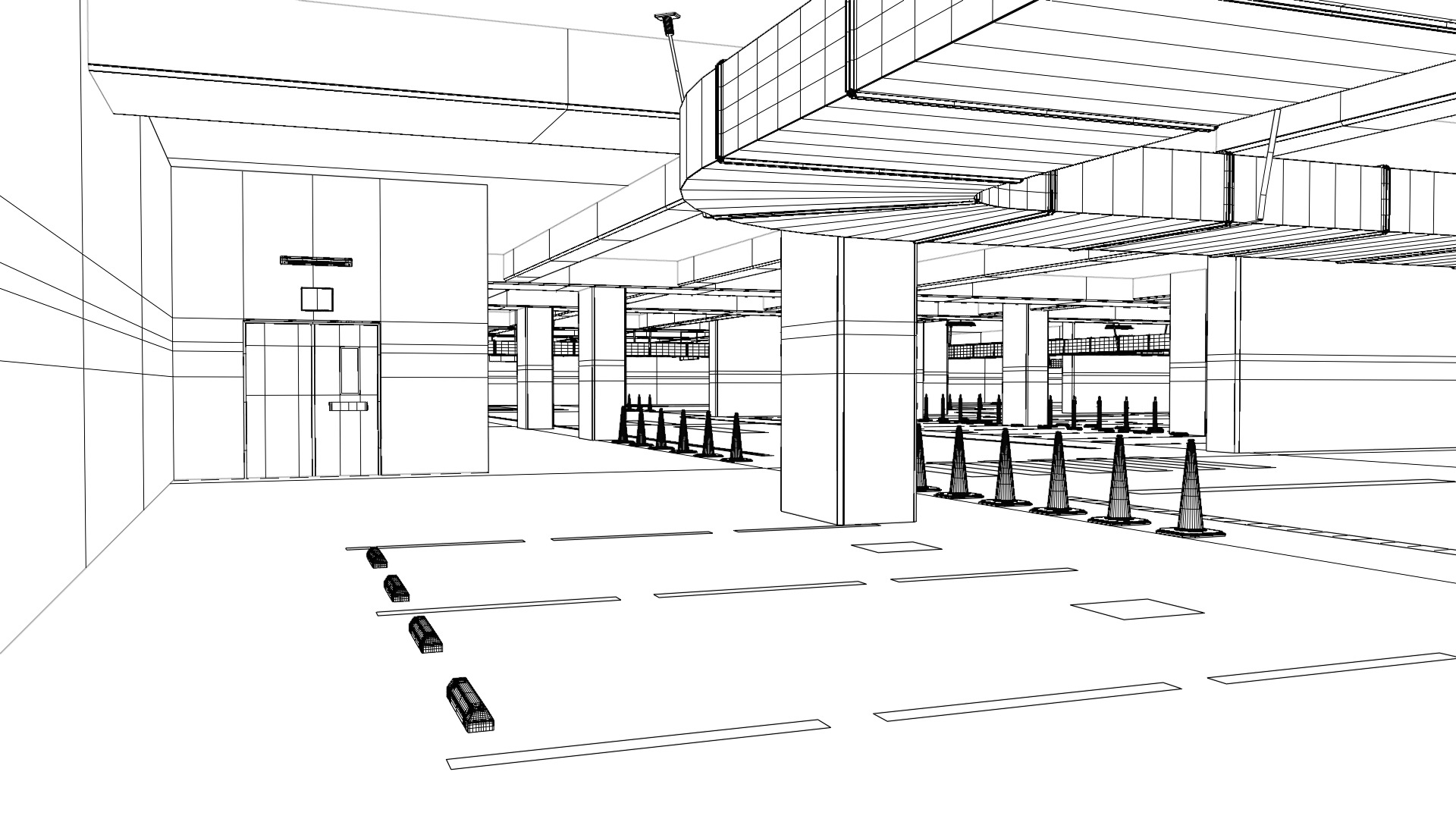 Parking Lot 3D model_17