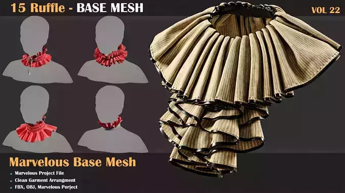 15 Ruffle BASE MESH - VOL 22  