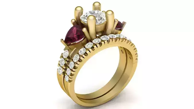 STYLISH SOLITAIRE RING 3D PRINTABLE MODEL