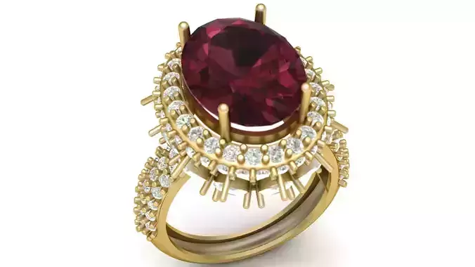 HIP HOP RING FOR WOMEN 3D PRINTABLE MODEL