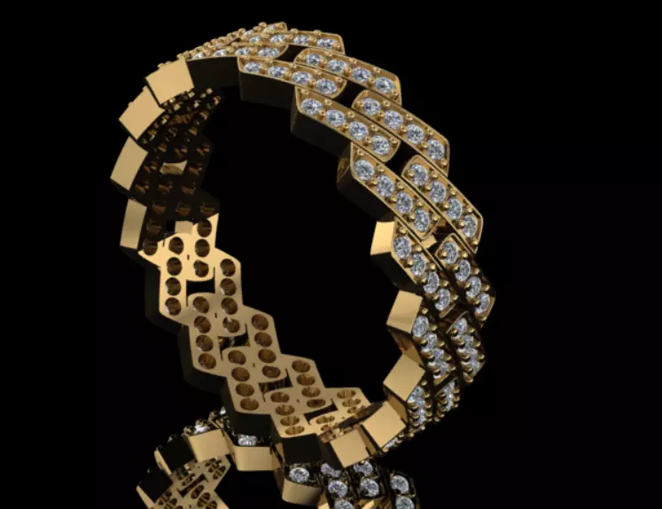 Cuban Ring 3D print model_0