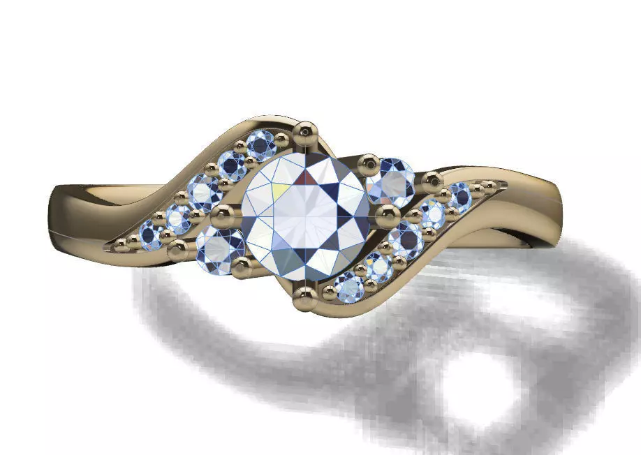 Ring solitare 3D print model_0