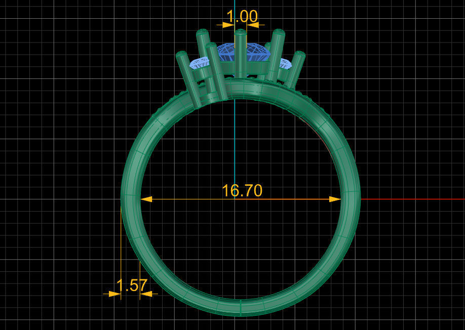 Ring solitare 3D print model_13