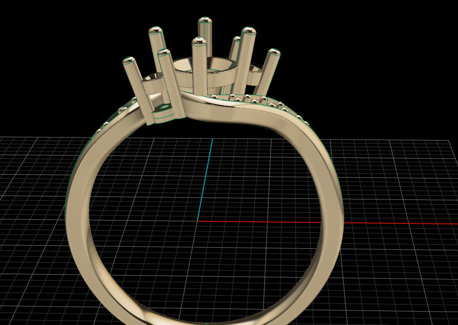 Ring solitare 3D print model_16