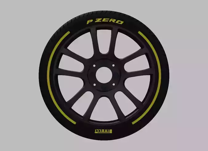 Miniature Konig Heliogram Rim - Tire and Rim - 3D Print 3D print model