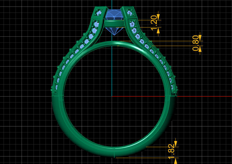 Ring solitare 3D print model_7