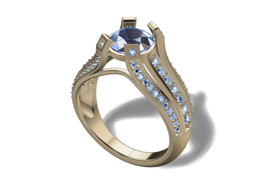 Ring solitare 3D print model_2