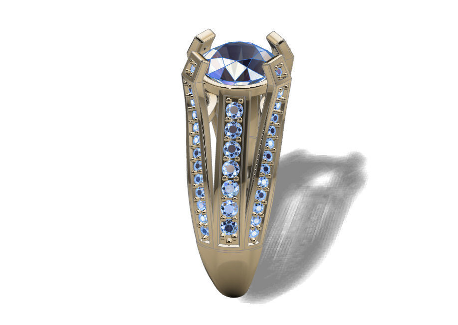 Ring solitare 3D print model_1