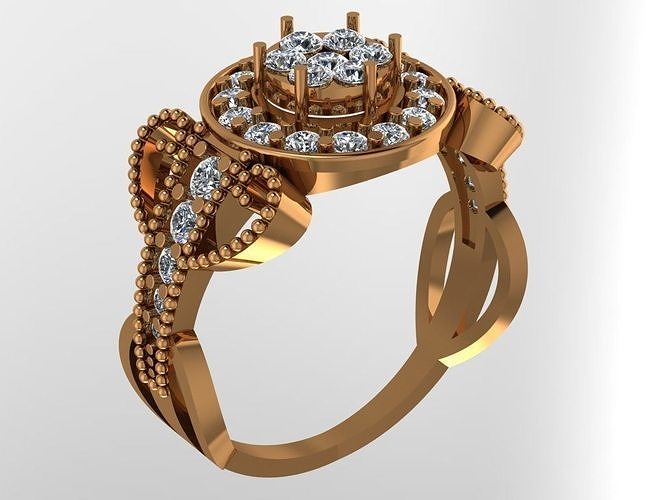 women ring 3D print model