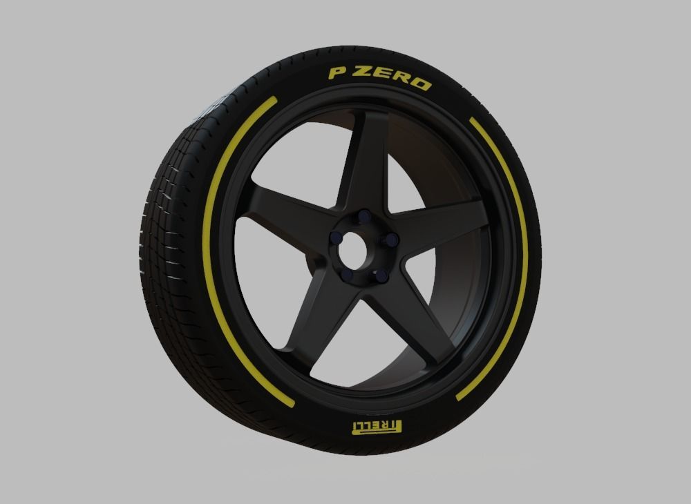 Miniature Konig Neoform Rim - Tire and Rim - 3D Print 3D print model_1
