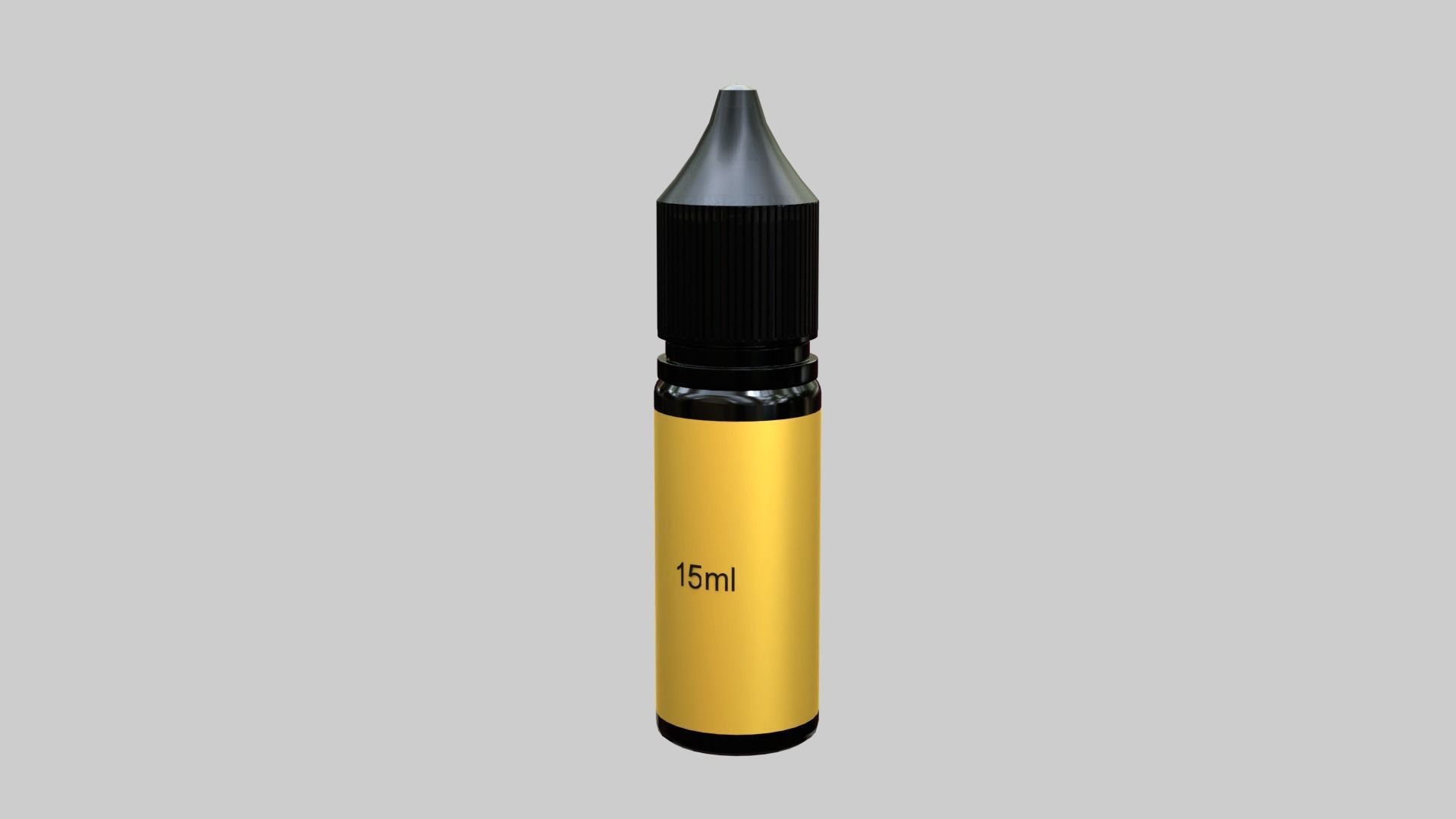 Liquid Bottle 15ml Black 3D model_2