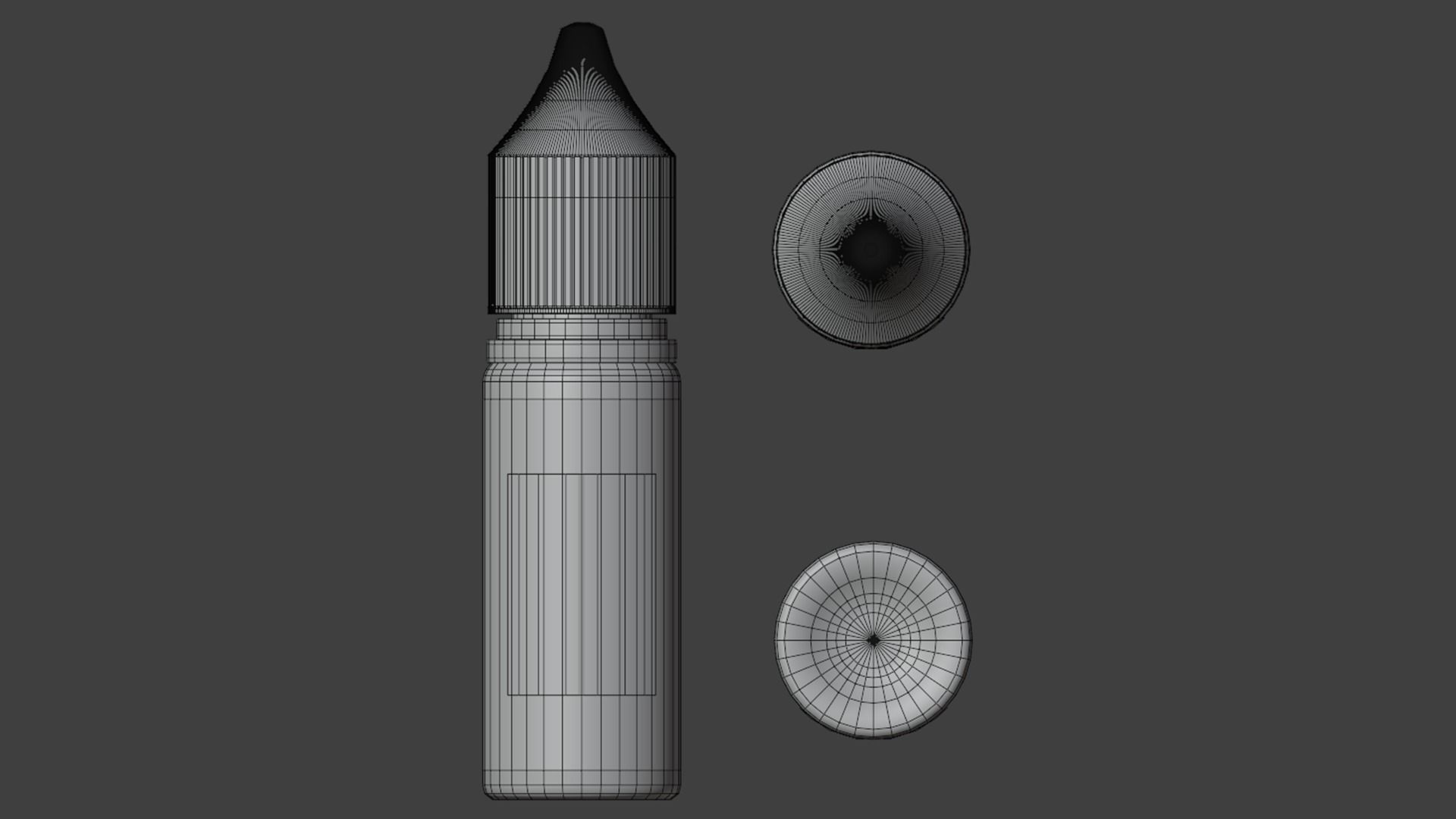 Liquid Bottle 15ml Black 3D model_5