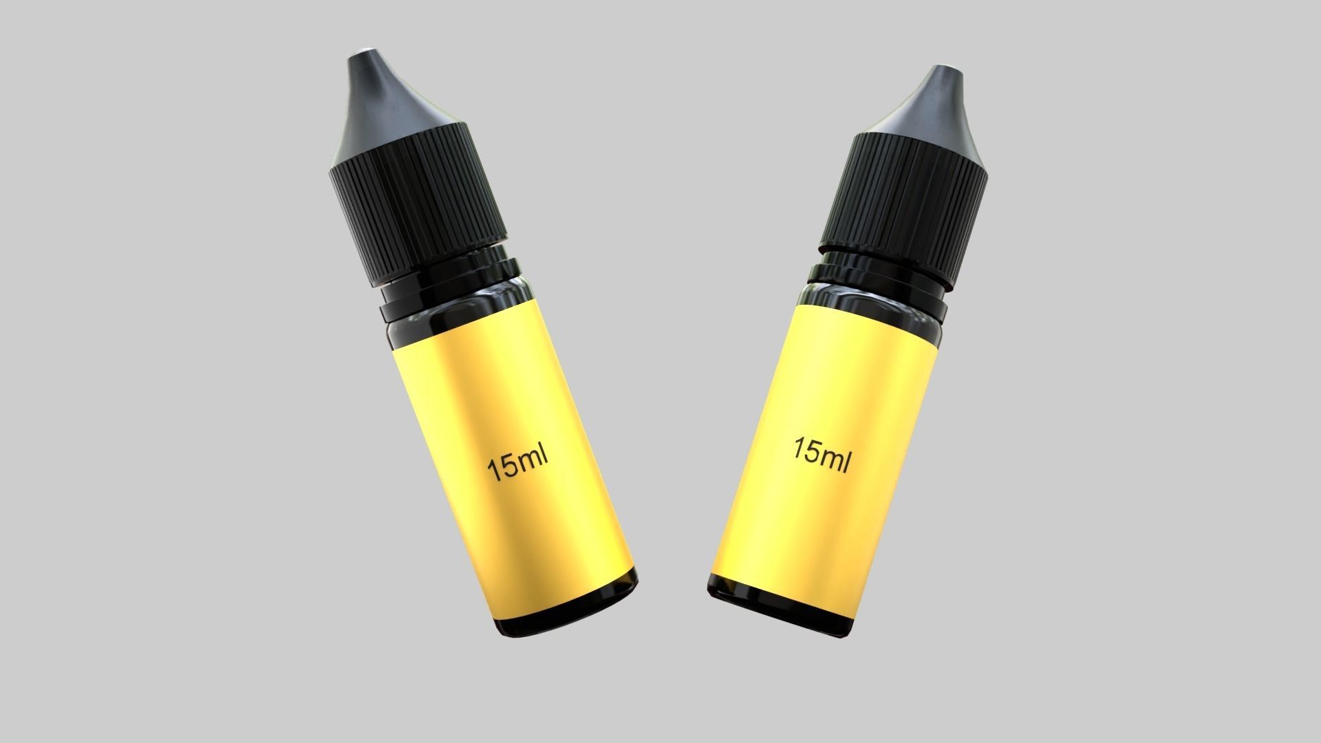 Liquid Bottle 15ml Black 3D model_1
