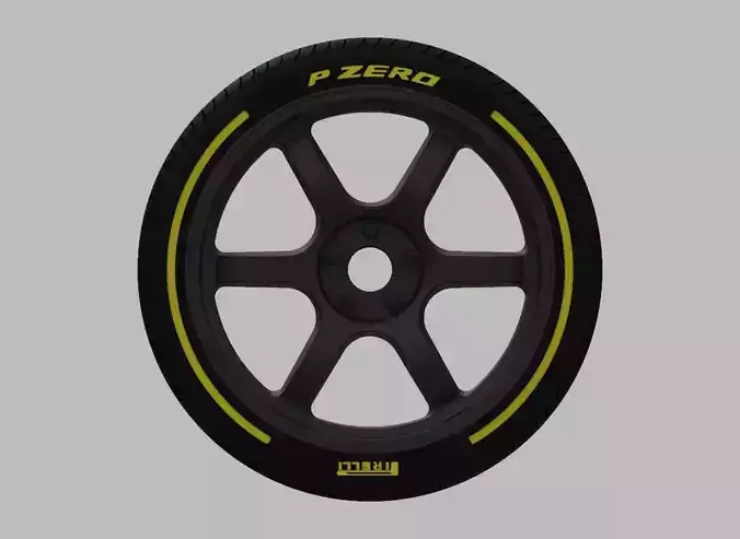 Miniature Konig Hexaform Rim and Tire - 3d Print - No Texture