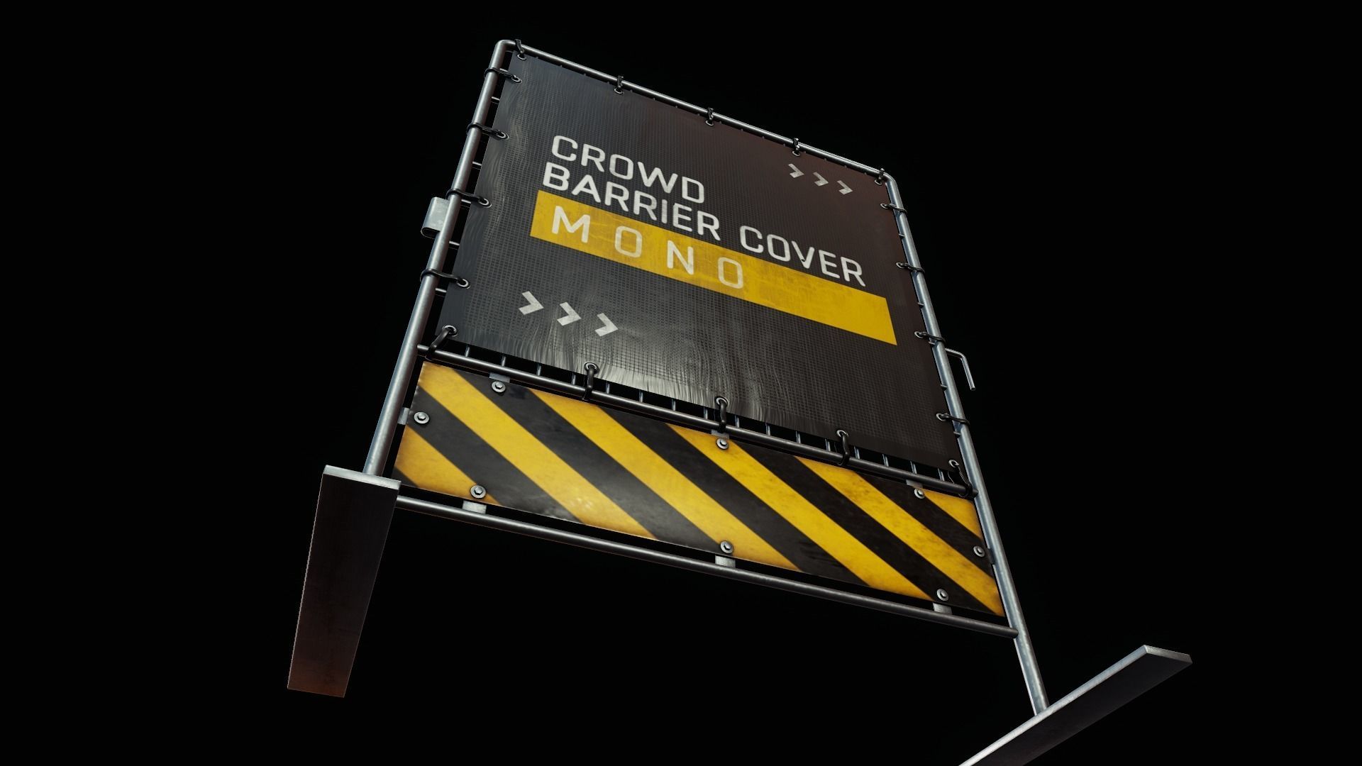 Crowd Barrier - Tutorial Included Low-poly 3D model_12