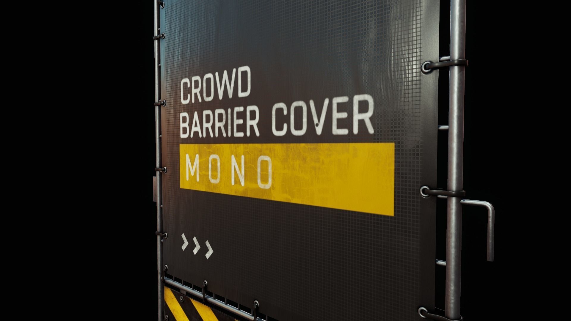 Crowd Barrier - Tutorial Included Low-poly 3D model_10