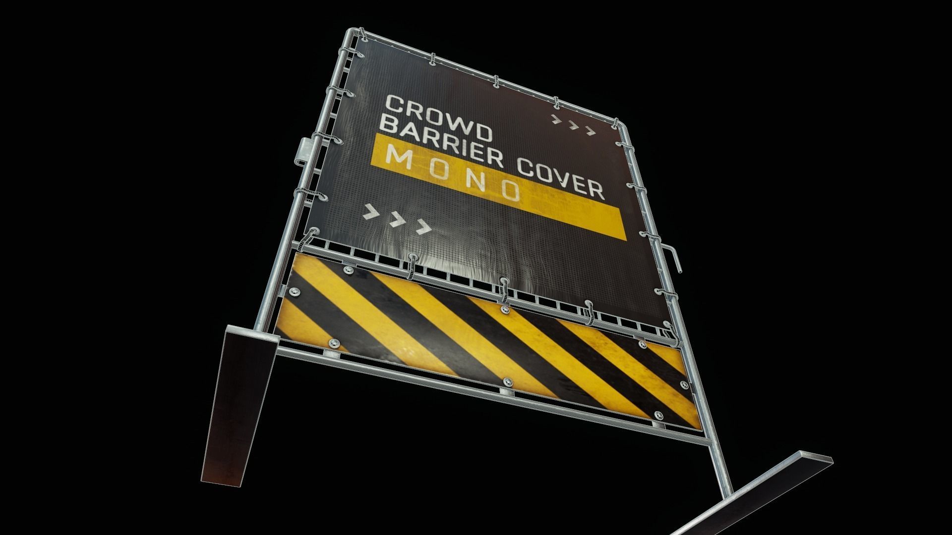 Crowd Barrier - Tutorial Included Low-poly 3D model_13