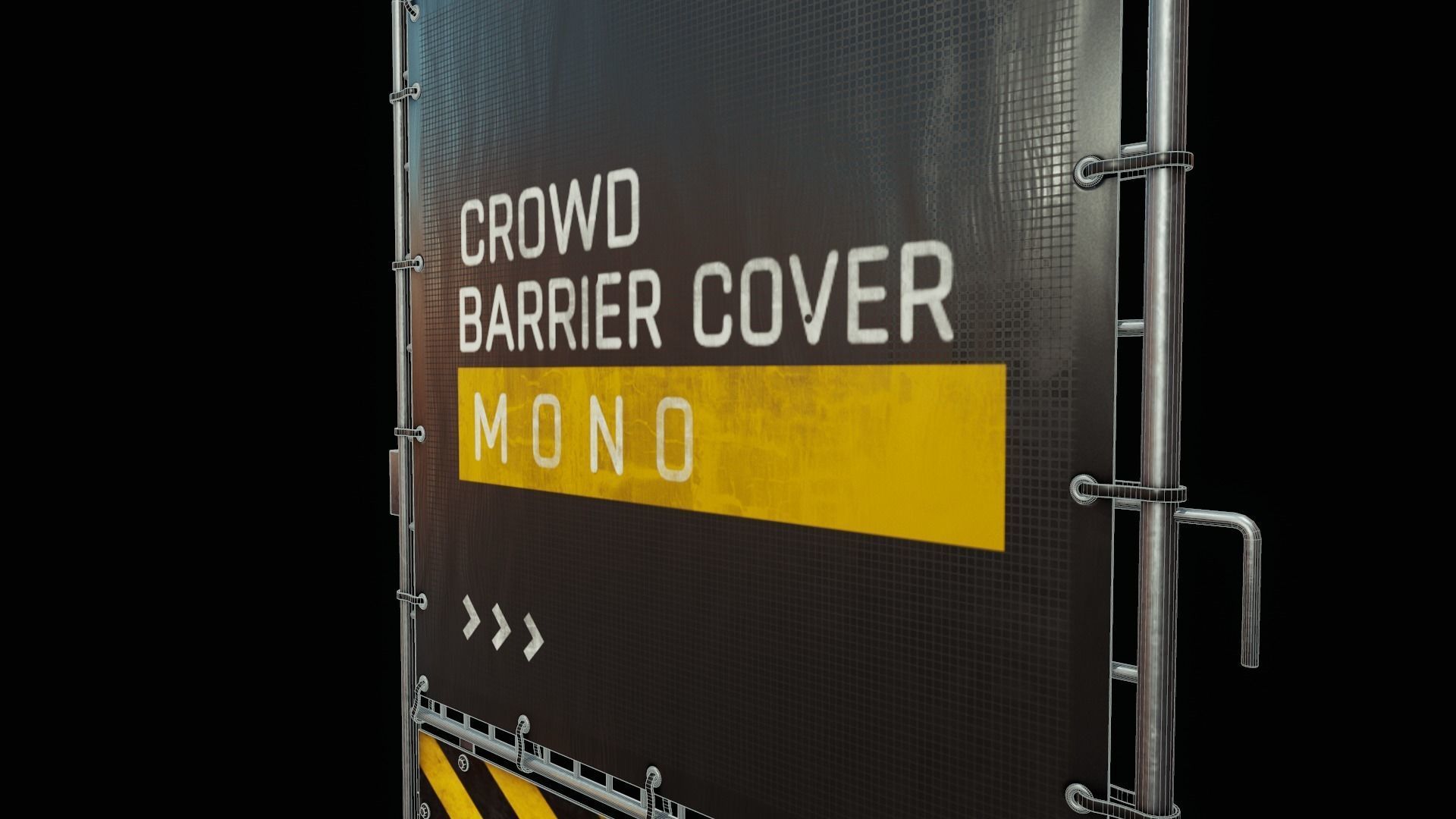 Crowd Barrier - Tutorial Included Low-poly 3D model_11