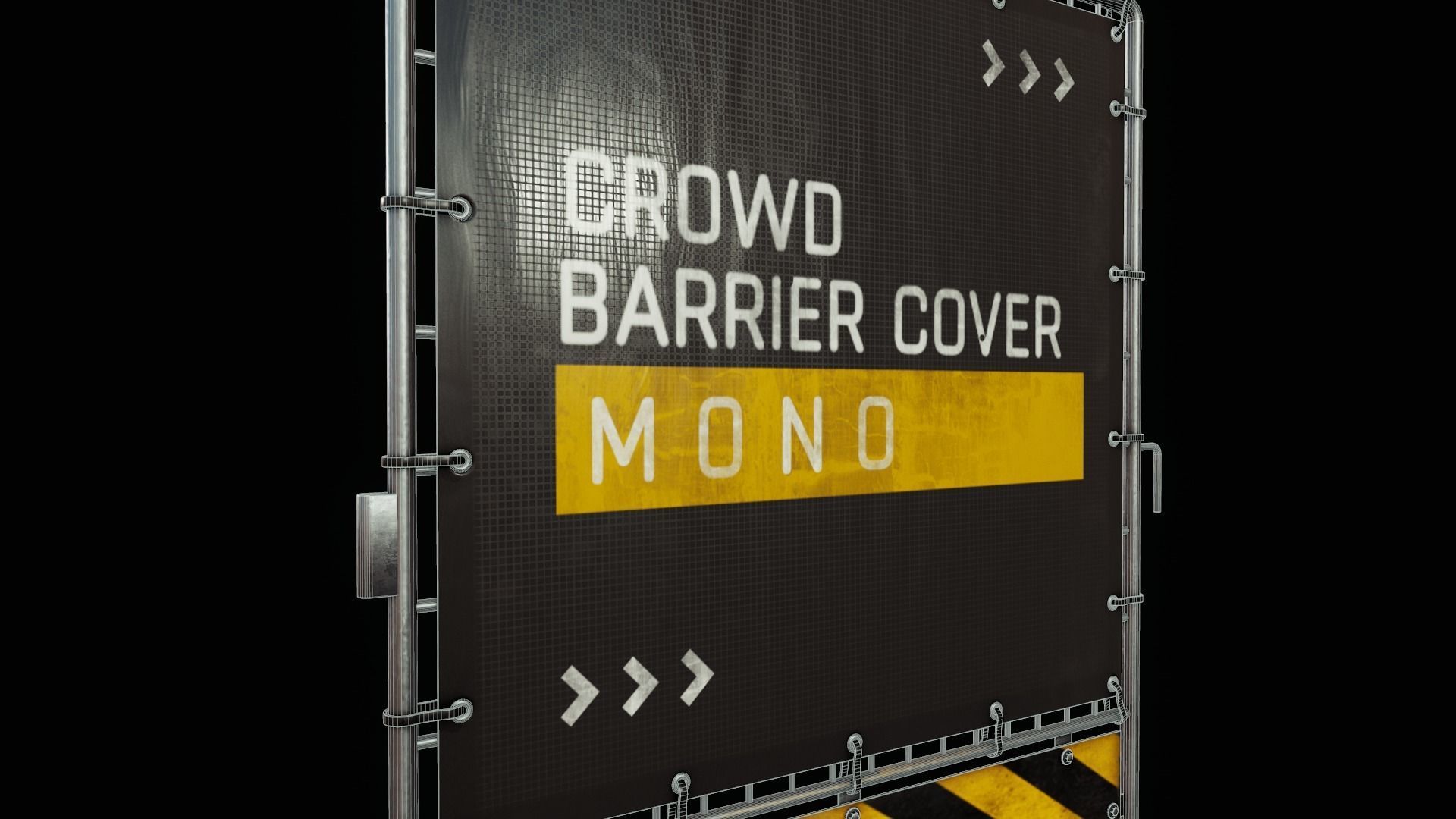 Crowd Barrier - Tutorial Included Low-poly 3D model_9