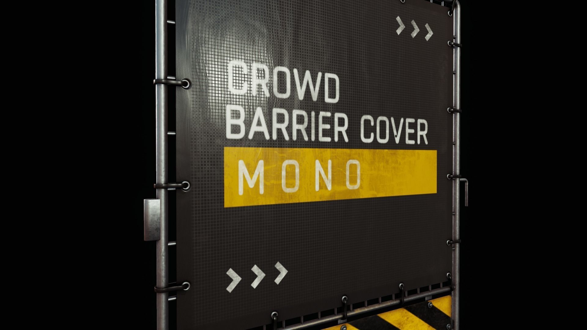 Crowd Barrier - Tutorial Included Low-poly 3D model_8