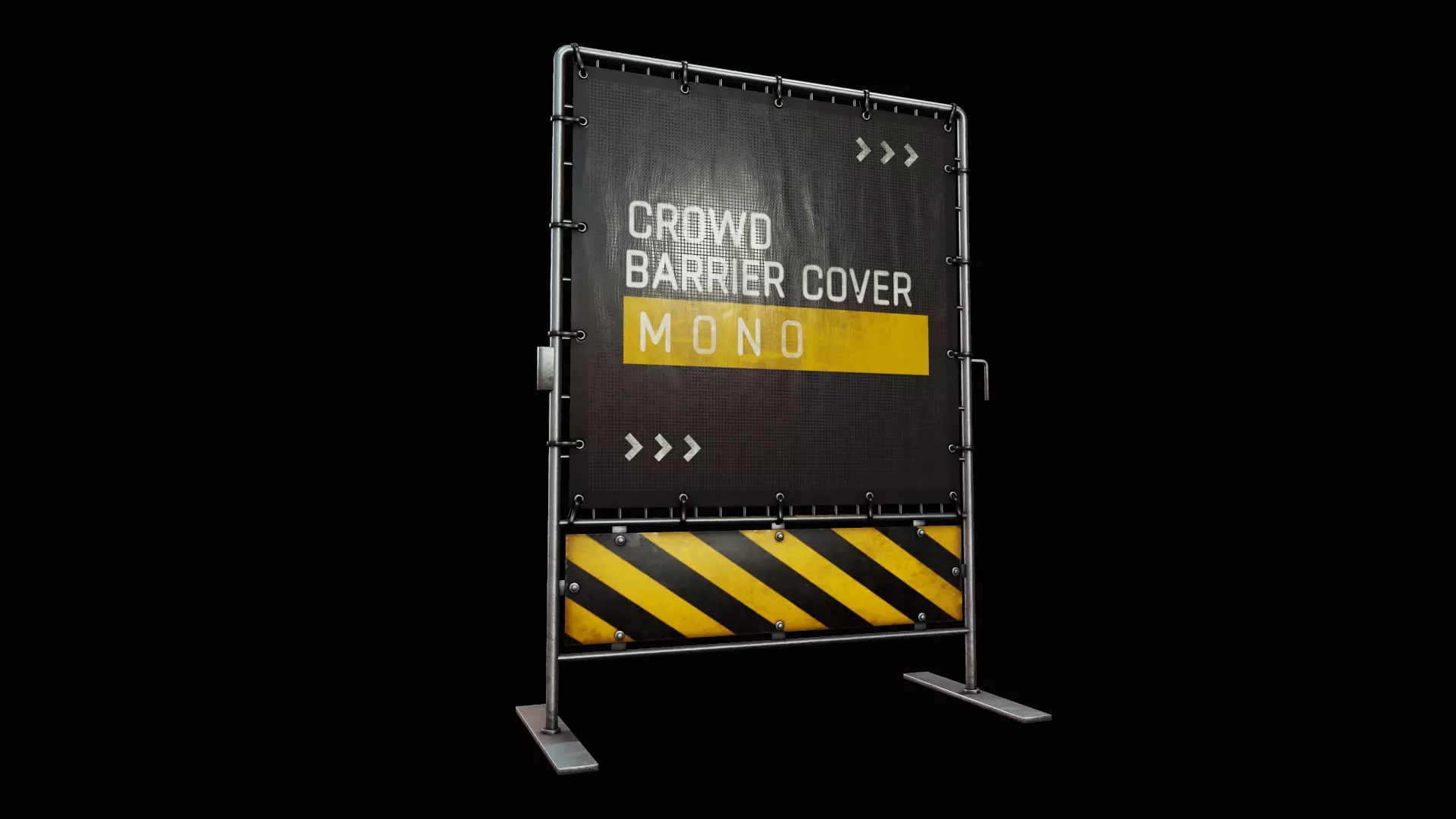 Crowd Barrier - Tutorial Included Low-poly 3D model_0