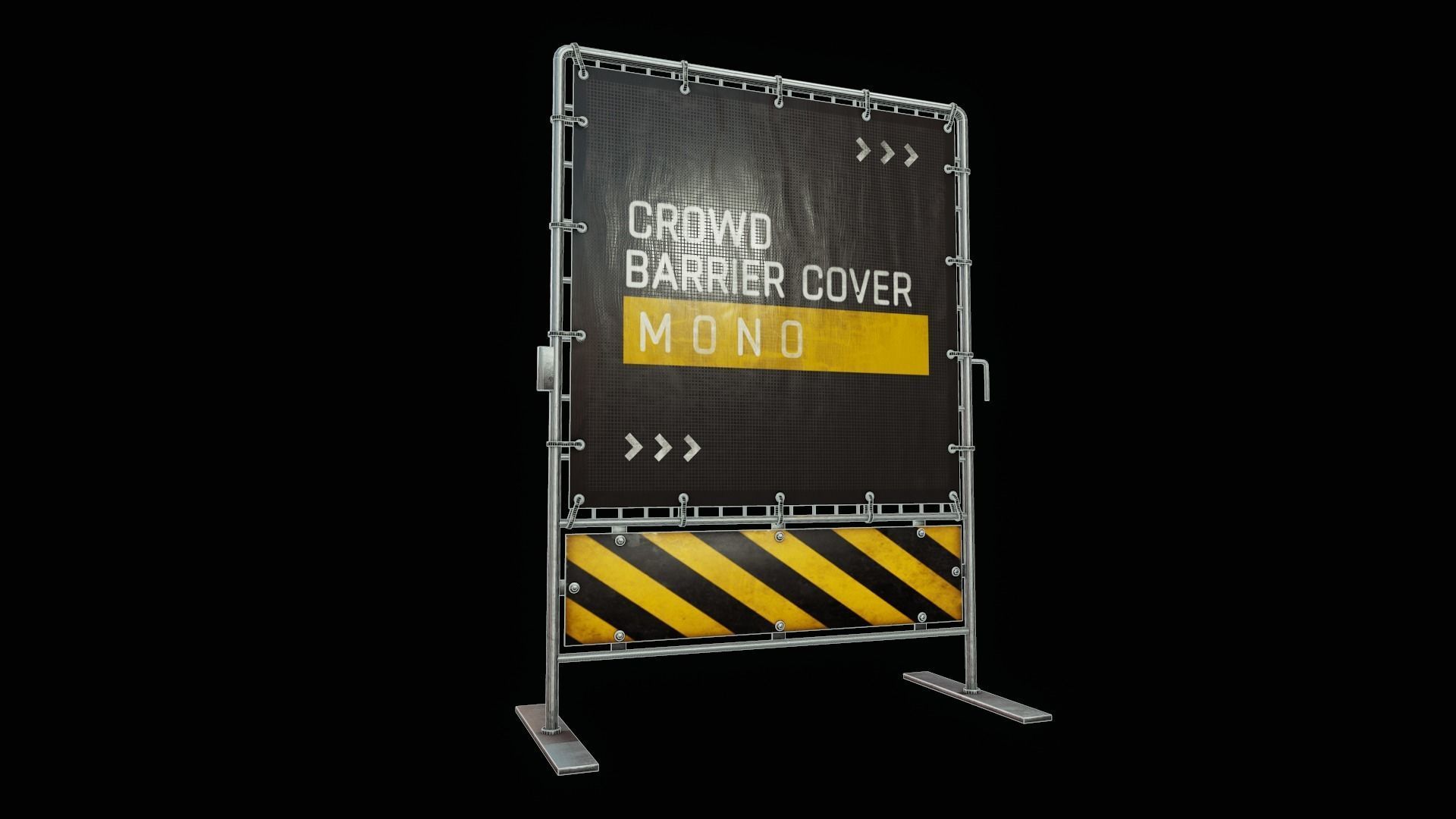 Crowd Barrier - Tutorial Included Low-poly 3D model_3