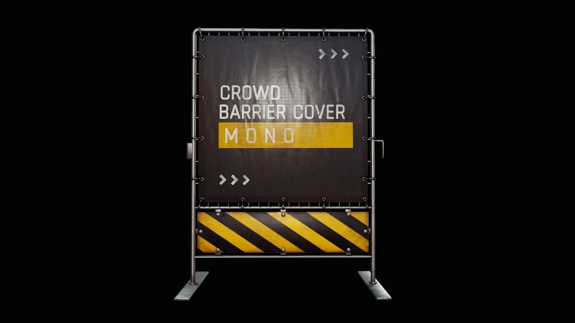 Crowd Barrier - Tutorial Included Low-poly 3D model_6