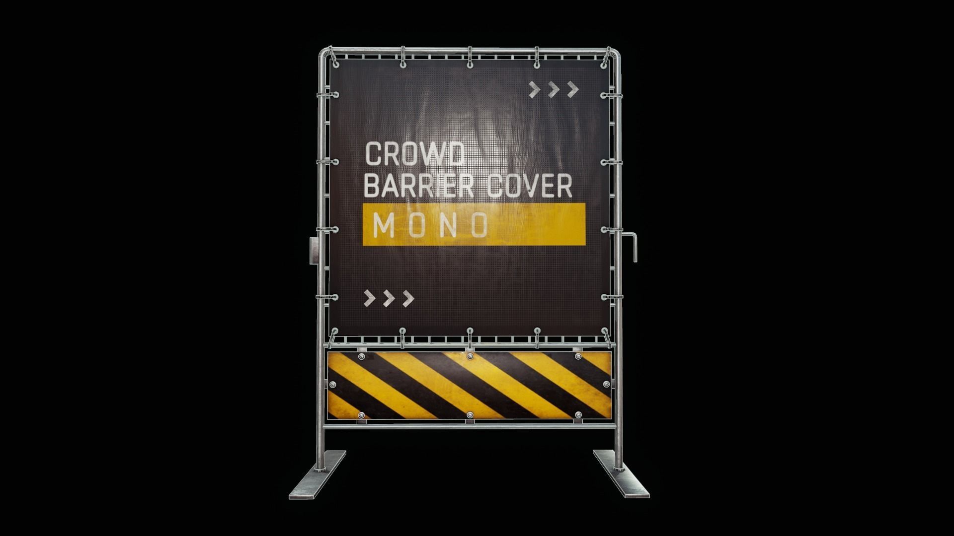 Crowd Barrier - Tutorial Included Low-poly 3D model_7