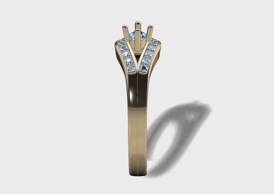 Ring solitare 3D print model_16