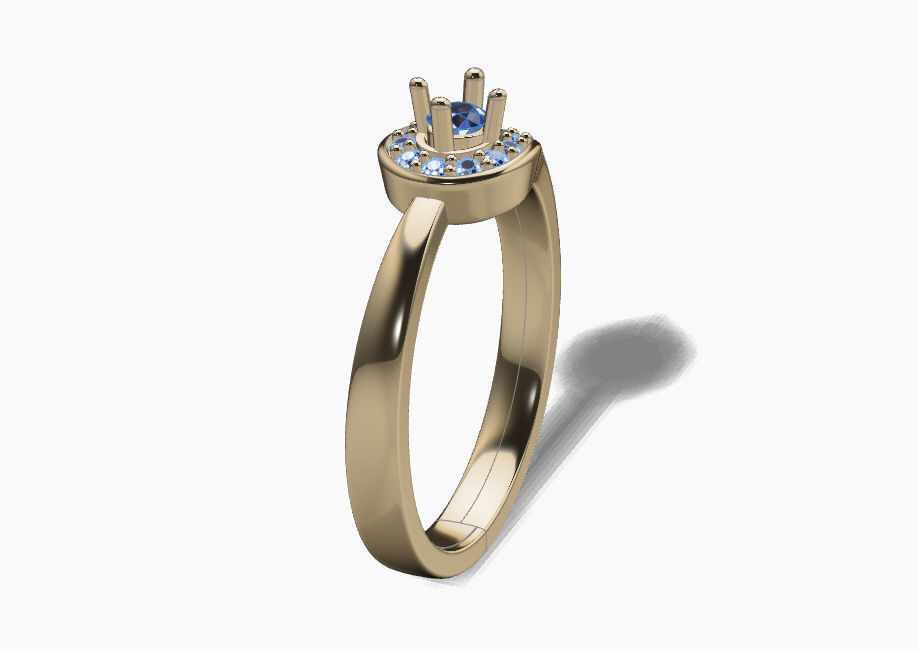 Ring solitare 3D print model_14