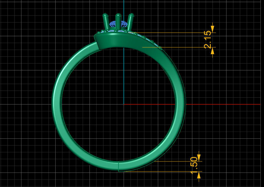 Ring solitare 3D print model_8