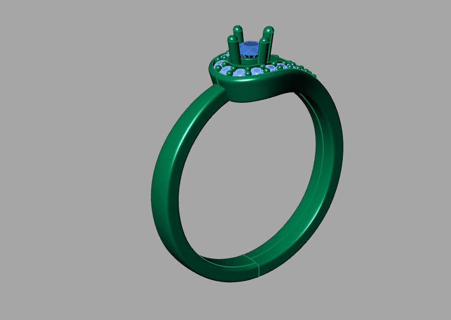 Ring solitare 3D print model_5