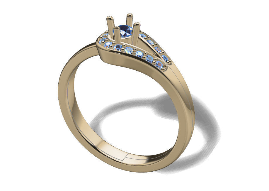 Ring solitare 3D print model_11