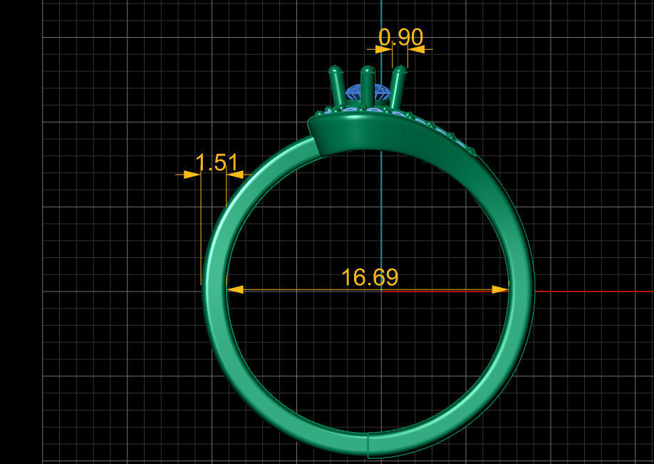 Ring solitare 3D print model_17