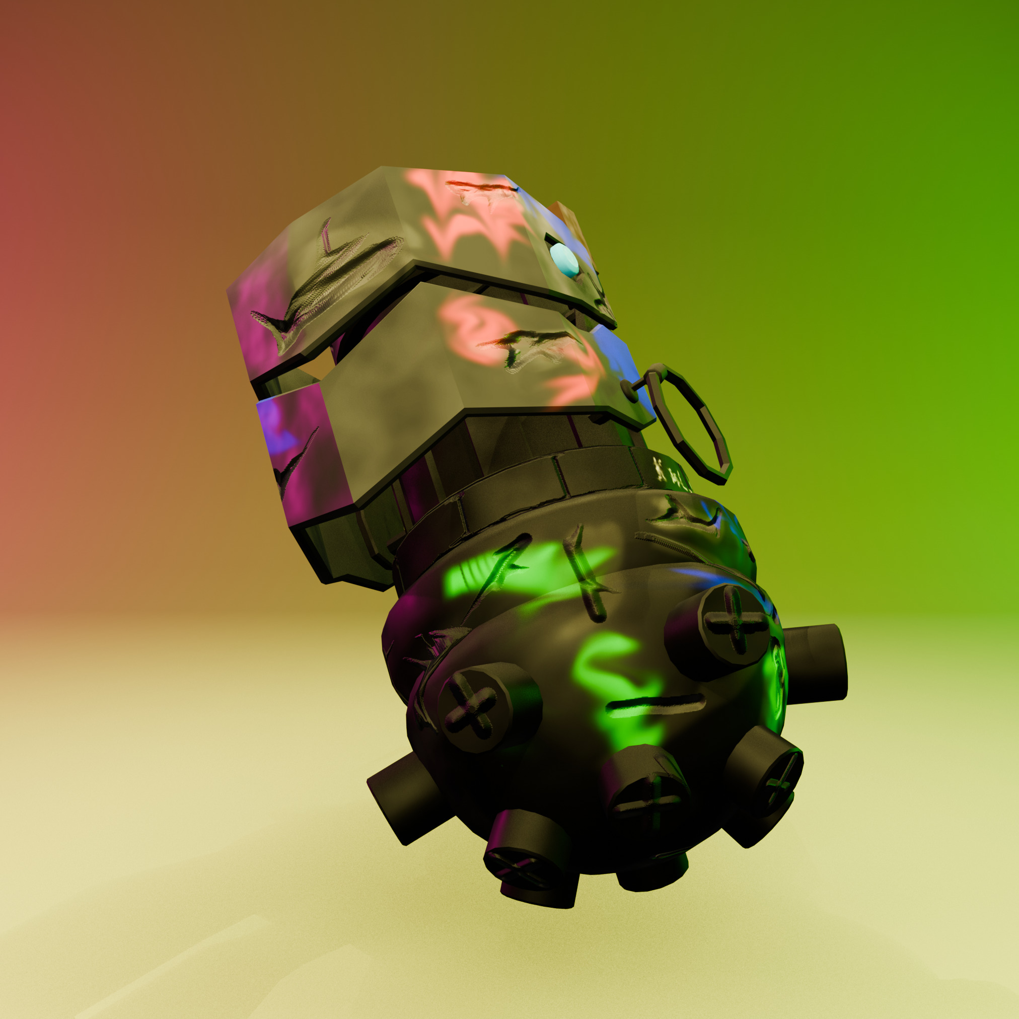 JINX GRENADE  low-poly Low-poly 3D model_2