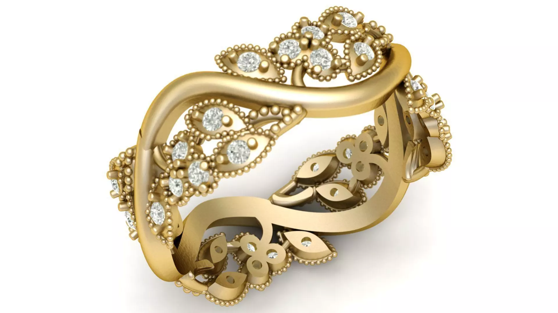 LUXURY FILIGIREE RING 3D PRINTABLE MODEL 3D print model